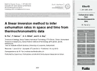 Exhumation Rates from Thermochronometric Data