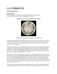 For Immediate Release