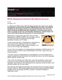 MPAA: Megaupload Shutdown Was Massive Success