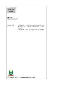 Bio 308-Course Guide