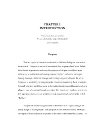 Chapter I: Introduction