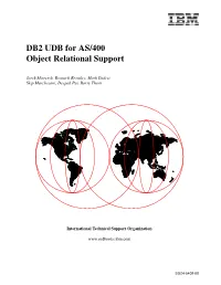 DB2 UDB for AS/400 Object Relational Support