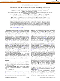 Experimental Triple-Slit Interference in a Strongly Driven V-Type Artificial Atom