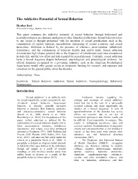 The Addictive Potential of Sexual Behavior (Impulse) Review2