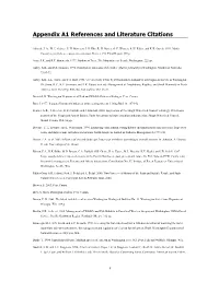 Appendix A1 References and Literature Citations