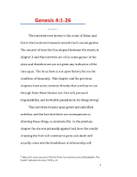Genesis Lesson 1