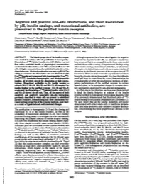 Negative and Positive Site-Site Interactions, and Their