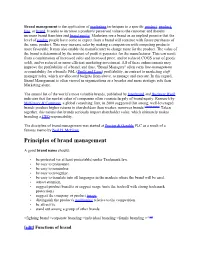 Principles of Brand Management
