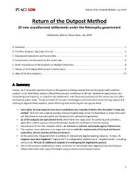 Return of the Outpost Method, July 2019