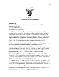 '57 Class of 1957 Briefing Notes “Gentlemen of the Air-Minded Brigade” CLASS HISTORY the Class of 1957 Entered Into Th