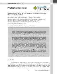 Antidiabetic Activity of the Root Extract of Detarium Microcarpum (Fabacaee) Guill and Perr