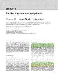 Cardiac Rhythms and Arrhythmias Chapter 12 Sinus Node Dysfunction