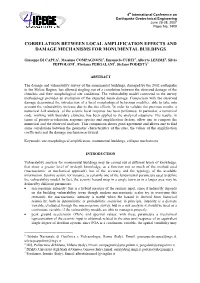 Correlation Between Local Amplification Effects and Damage Mechanisms for Monumental Buildings