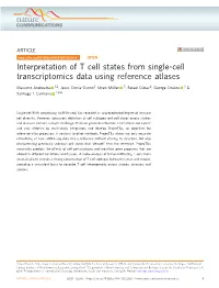 Interpretation of T Cell States from Single-Cell Transcriptomics Data Using Reference Atlases