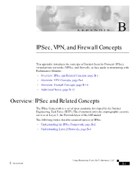 Ipsec, VPN, and Firewall Concepts