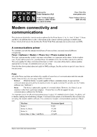 Modem Connectivity and Communications