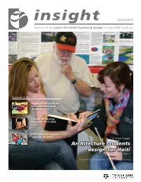 Spring 2010 News from the Center for Health Systems & Design at Texas A&M University