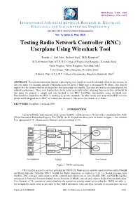 Testing Radio Network Controller (RNC) Userplane Using Wireshark Tool