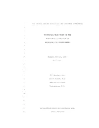 Unofficial Transcript of the Roundtable Discussions Regarding the Proxy