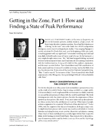 Getting in the Zone, Part 1: Flow and Finding a State of Peak Performance