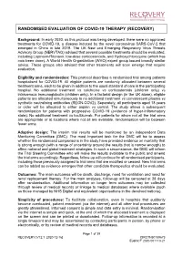 RECOVERY Protocol V12 (2020-12-16)