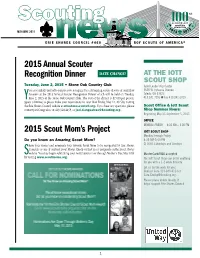 Scouting ANNIVERSARY SCOUTING 1 NEWSLETTER 9 5 MAY/JUNE 2015 15 201