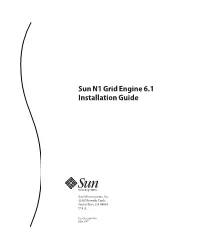 Sun N1 Grid Engine 61 Installation Guide