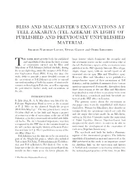 Tel Azekah) in Light of Published and Previously Unpublished Material