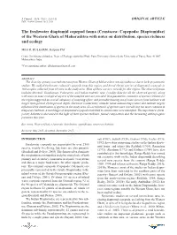 The Freshwater Diaptomid Copepod Fauna (Crustacea: Copepoda: Diaptomidae) of the Western Ghats of Maharashtra with Notes on Distribution, Species Richness and Ecology