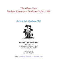 The Glass Case Modern Literature Published After 1900
