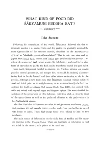 What Kind of Food Did Sakyamuni Buddha Eat?