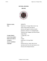 2005/4/776 Title: Department of Foreign Affairs Brief on The