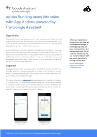 Adidas Running Races Into Voice with App Actions Powered by the Google Assistant