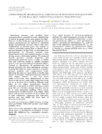 Biomechanical Limitations of Developing Pneumatocysts in the Bull Kelp (Nereocystis Luetkeana, Phaeophyceae)1