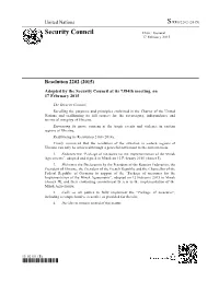 Resolution 2202 (2015)