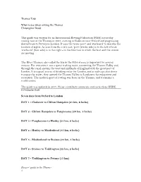 Rowers' Guide to the Thames 1 Thames Tour What to See When