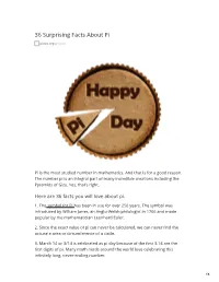 36 Surprising Facts About Pi