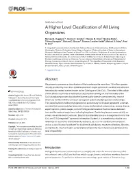 A Higher Level Classification of All Living Organisms