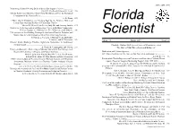 Charlotte Harbor NEP Special Issue of Florida Scientist A