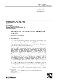 Current Situation with Respect to Regional and Subregional Cooperation