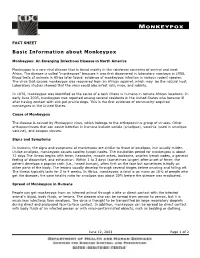 Fact Sheet: Basic Information About Monkeypox