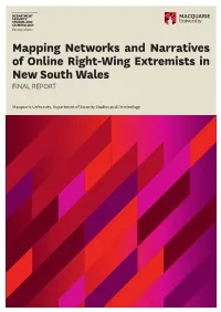 Mapping Networks and Narratives of Online Right Wing Extremists In
