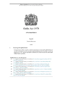 Oaths Act 1978, Part II
