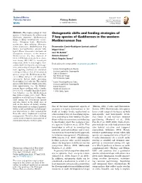 Ontogenetic Shifts and Feeding Strategies of 7 Key Species Of