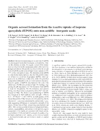 Organic Aerosol Formation from the Reactive Uptake of IEPOX 3499