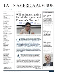 Qecuador's Then-Chief Prosecutor, Ruth