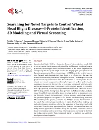Searching for Novel Targets to Control Wheat Head Blight Disease—I-Protein Identification, 3D Modeling and Virtual Screening