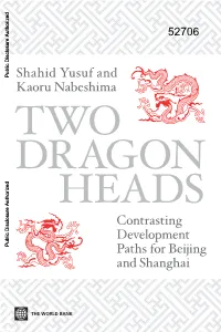 Shahid Yusuf and Kaoru Nabeshima Contrasting Development Paths For