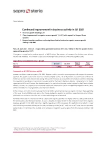Continued Improvement in Business Activity in Q1 2021