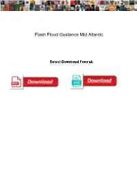 Flash Flood Guidance Mid Atlantic